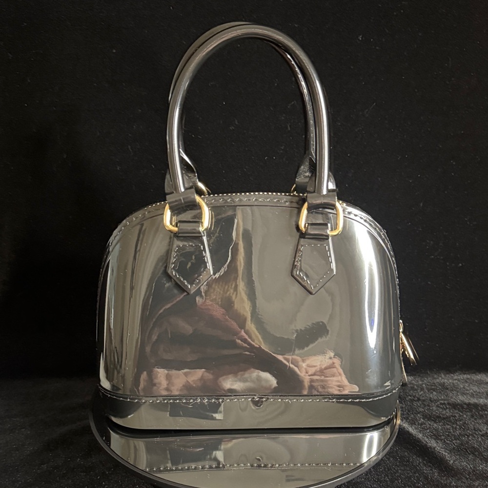 Elegant Black Glossy Mini Bag/Crossbody